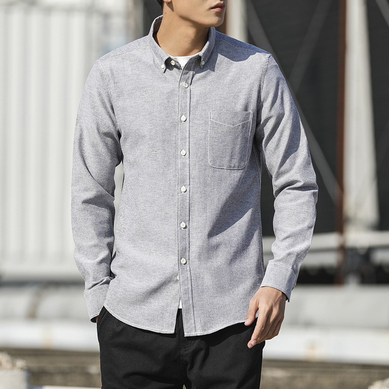 Button Downs | Mens  Long-Sleeve Ace Button-Down Light Grey Button Downs Button Downs