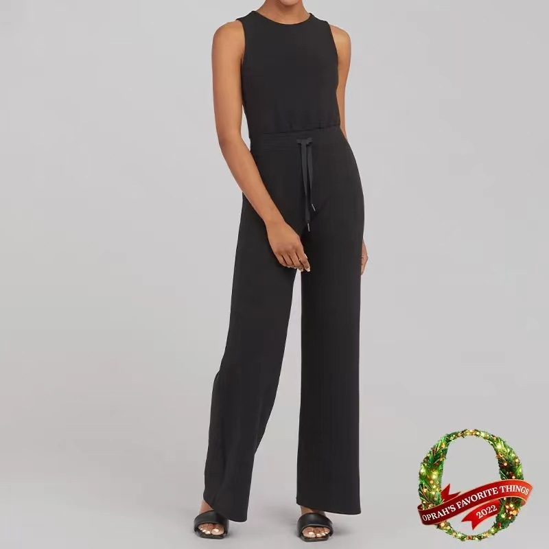 Dresses & Jumpsuits | Womens  Pose Henley Jumpsuit Black Bottoms Black