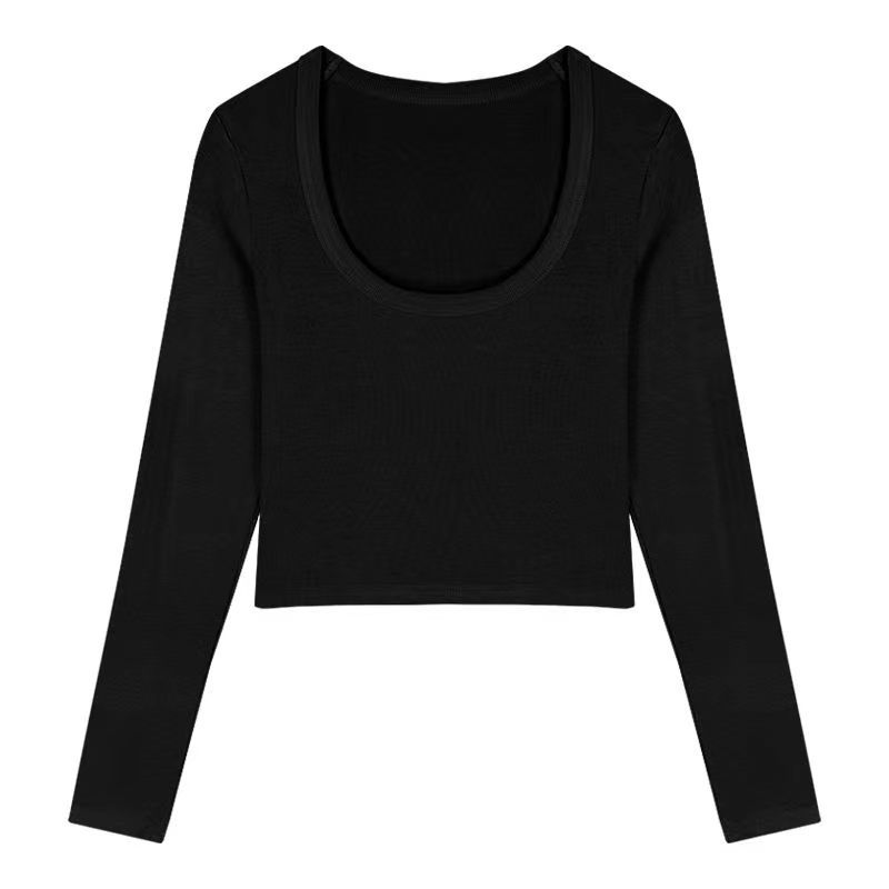 Long Sleeve Tops | Womens  Long Sleeve Pose Scoop Tee Black Long Sleeve Tops Black