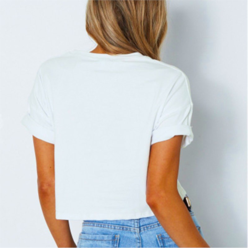 Short Sleeve Tops | Womens  Short Sleeve Feather Cross Back White Tops Short Sleeve Tops