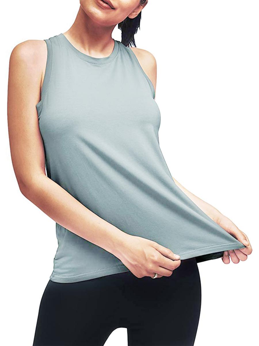 Tanks | Womens  Energy Top Long Vintage Pistachio Heather Tanks Tanks