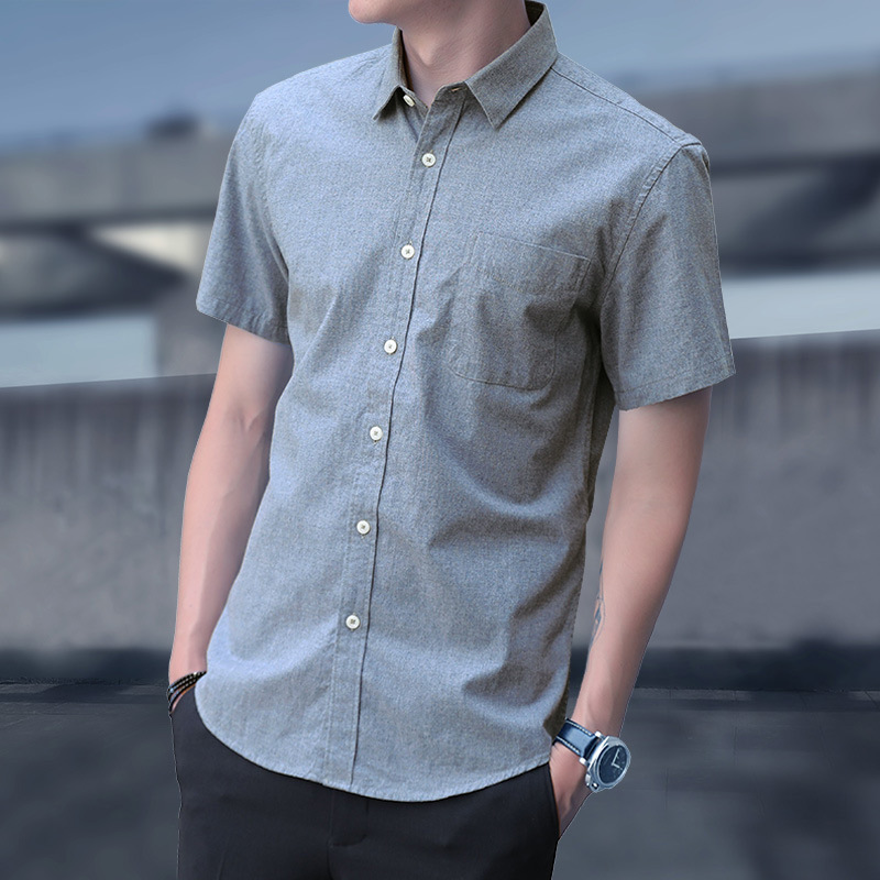 Short Sleeve Tees | Mens  Short Sleeve Strato Button Down Kashmir Heather Mens Kashmir Heather